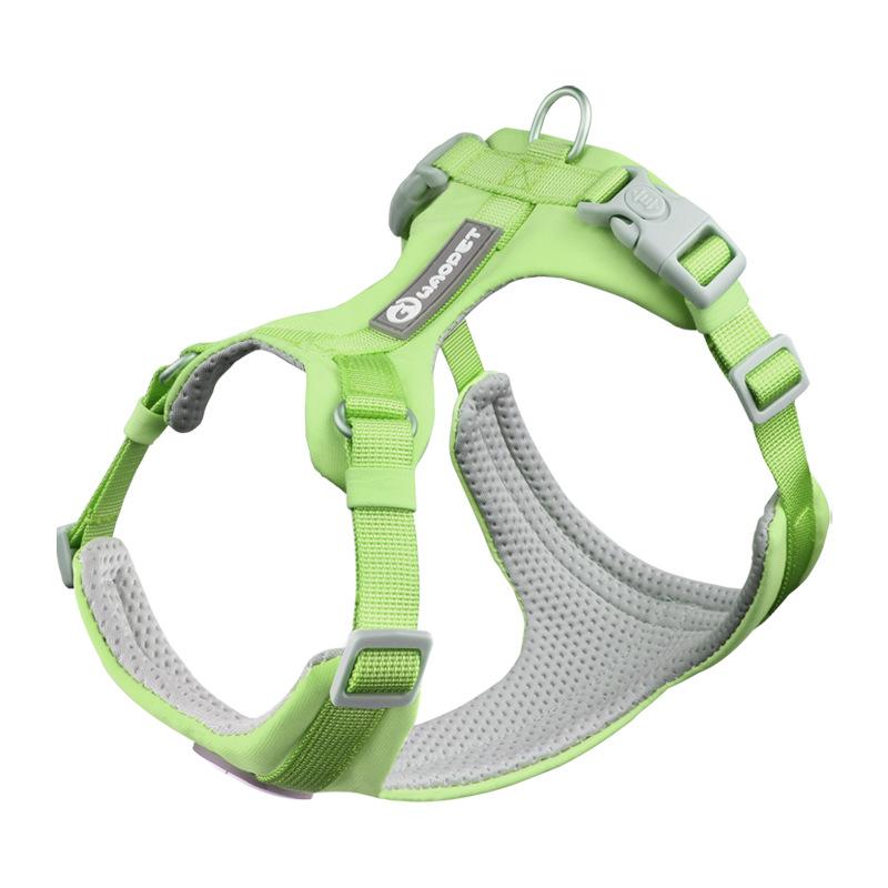 Whippet Anti-Rutsch Hunde Geschirr Leichtes Hunde Geschirr Atmungsaktiv und Langlebig Verstellbare Weste für Mittelgroße Hunde Windhunde L chest45-60cm grün
