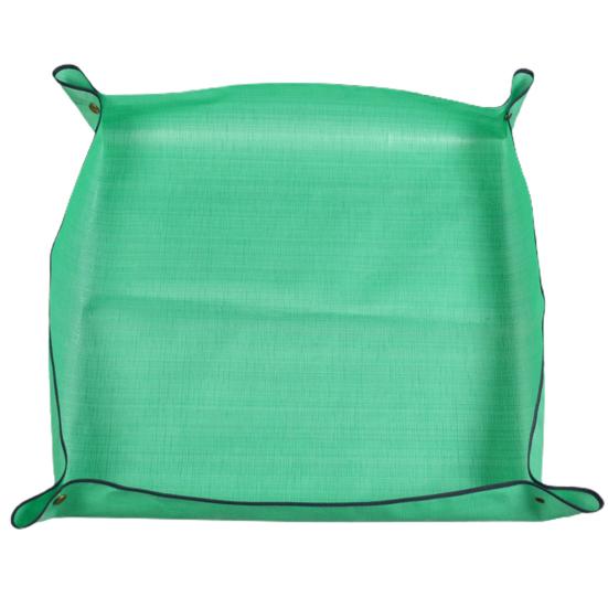 Wasserdichte Umtopfmatte für Gartenpflanzen zum Umpflanzen und zur Kontrolle von Blumenerde-Unordnung, tragbares Pflanztablett L grün