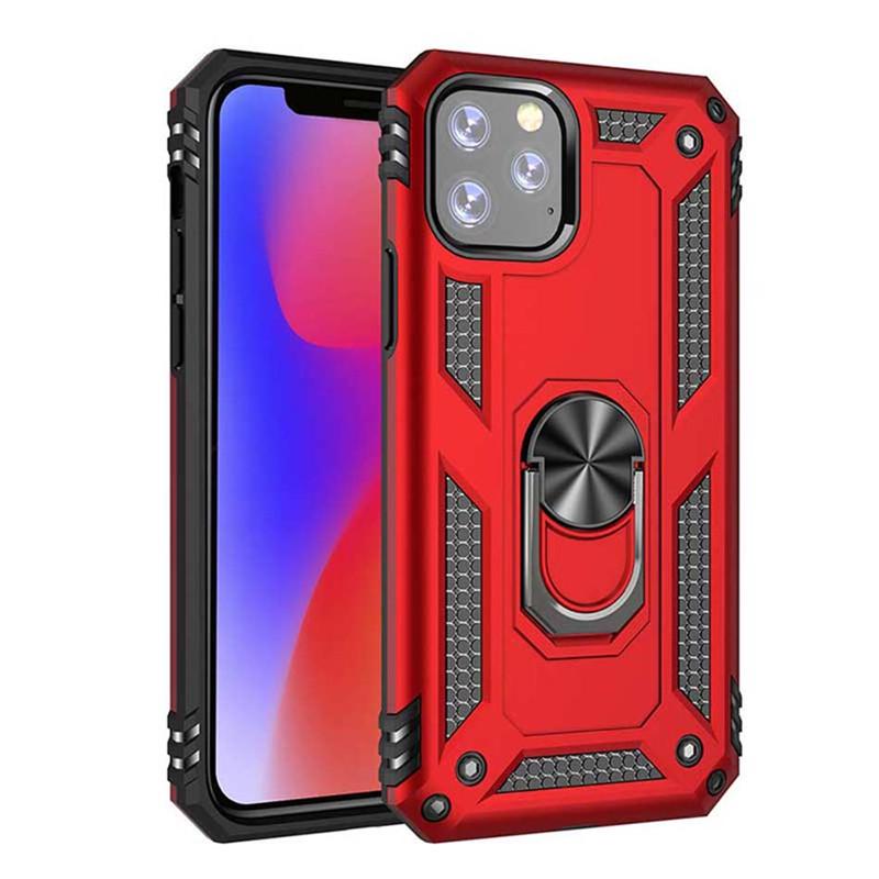 Luxus Rüstung Stoßfest Telefon Fall Für iphone 5 5S SE XS Max 11 Pro XR X 7 8 6 6s Plus Volle Abdeckung Auto Magnetische Ring Stoßstange Fällen For iPhone11 Pro Max