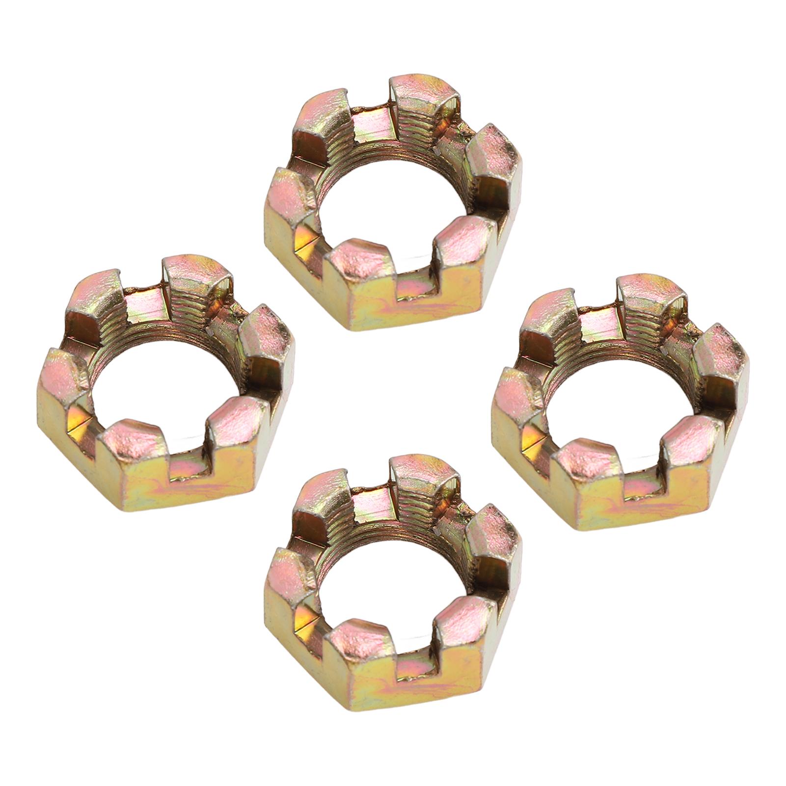 4 STÜCKE 20mm Radnabenachse Kronenmuttern Stahllegierung Leistungsstark für 150cc 250cc Quad Dirtbike ATV