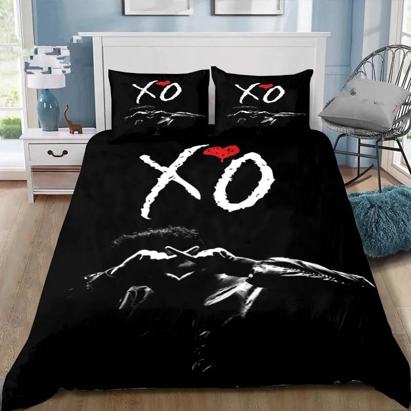 Sänger XO The Weeknd Bettwäsche-Sets Exquisites Bettwaren-Set Bettbezug Bettdecke Set Bettwäsche-Set Kindergeburtstagsgeschenk 155x200cm