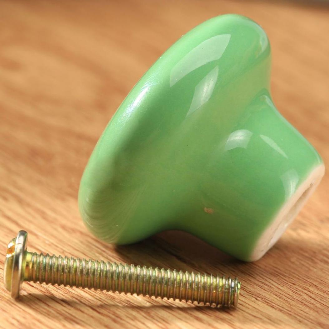 Modischer Keramik-Ziehgriff, Dekor für Küchentür, Schrank, Schrank, Schublade grün