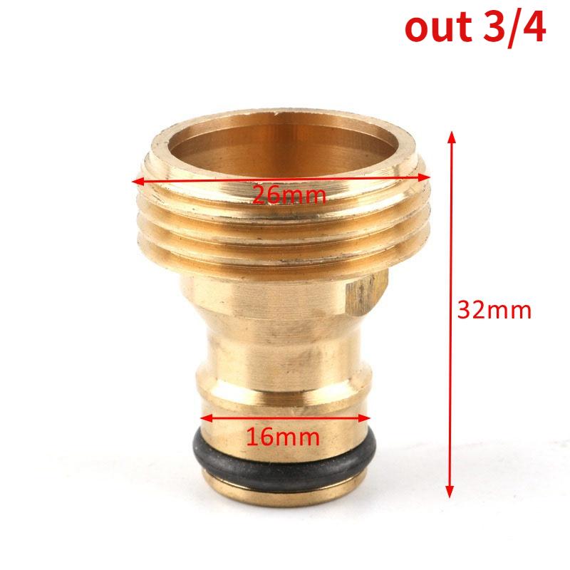 1pc Messing 1/2 3/4“ 1 Zoll Gewinde Schnell Stecker Garten Bewässerung Stecker Wasserhahn Düse Adapter Wasser Pistole gelenke out 3/4