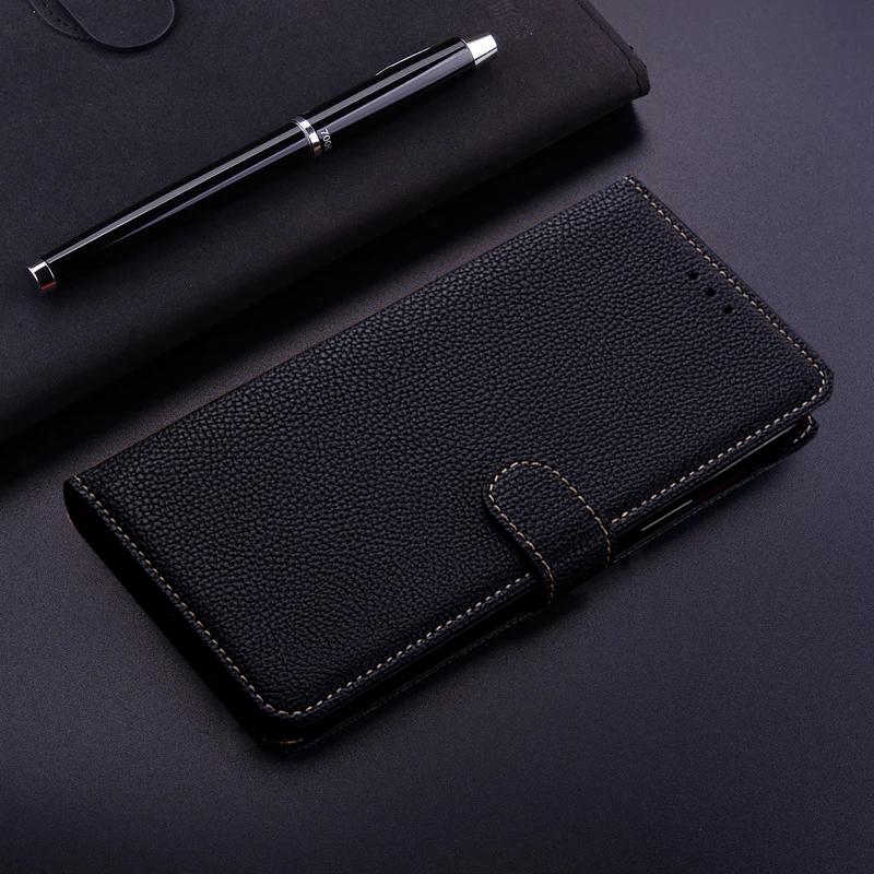 Für Samsung Galaxy A12 Fall Luxus Körnige Leder Brieftasche Flip Phone Cases Für Samsung A12 Coque EINE 12 6,5 karte Slot Ständer Halter Abdeckung Samsung Galaxy A12 schwarz