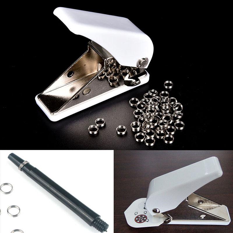 Professionelle Dart Flight Punch + 50Pcs Dart Schaft Metall Ring Darts Zubehör
