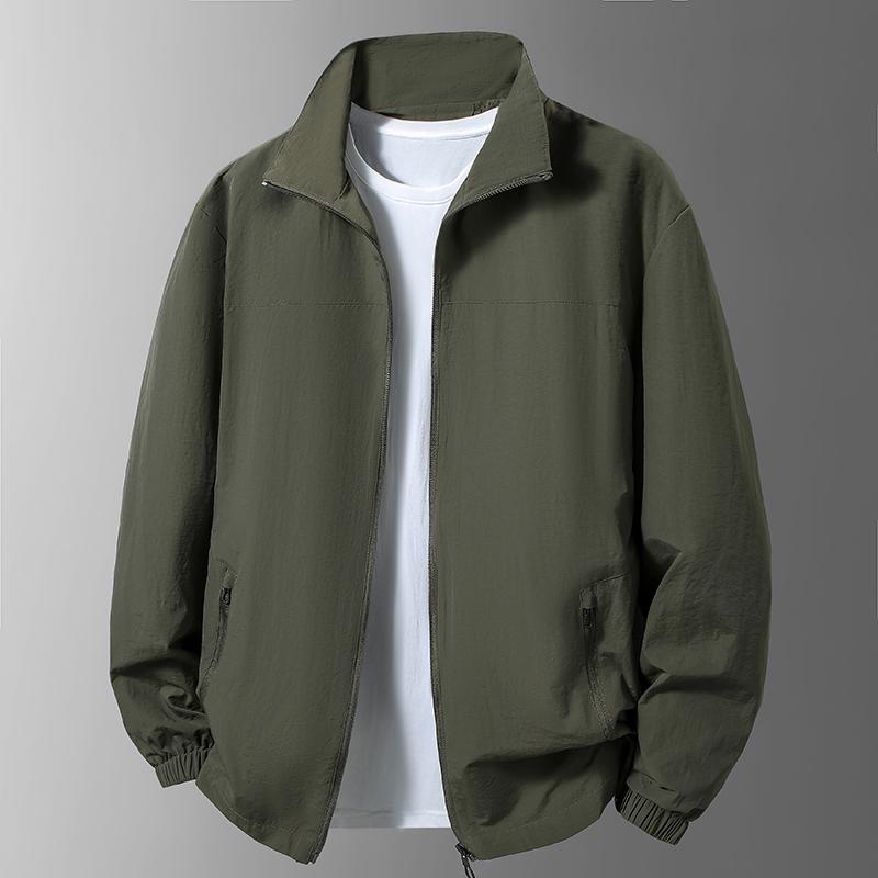5XL 6XL 7XL 8XL Jacke Herren Herbstmäntel Männliche Kleidung Jacke Tragen Herren Jacke Freizeit-Oberbekleidung Wasserdicht Korea Japan Übergröße 2XL grün