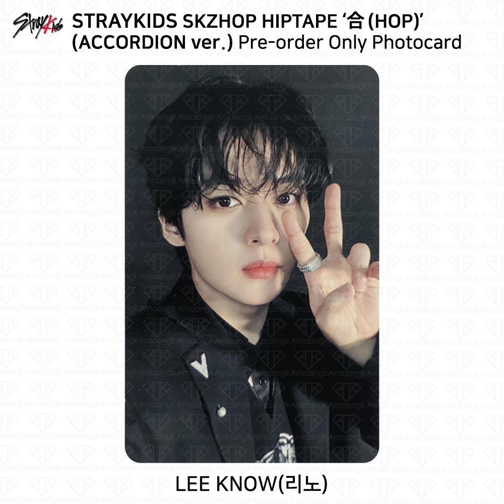 Stray Kids SKZHOP HIPTAPE HOP Akkordeon Offizielle Fotokarteneinheit Monochrom Leeknow- Accordion ver #1