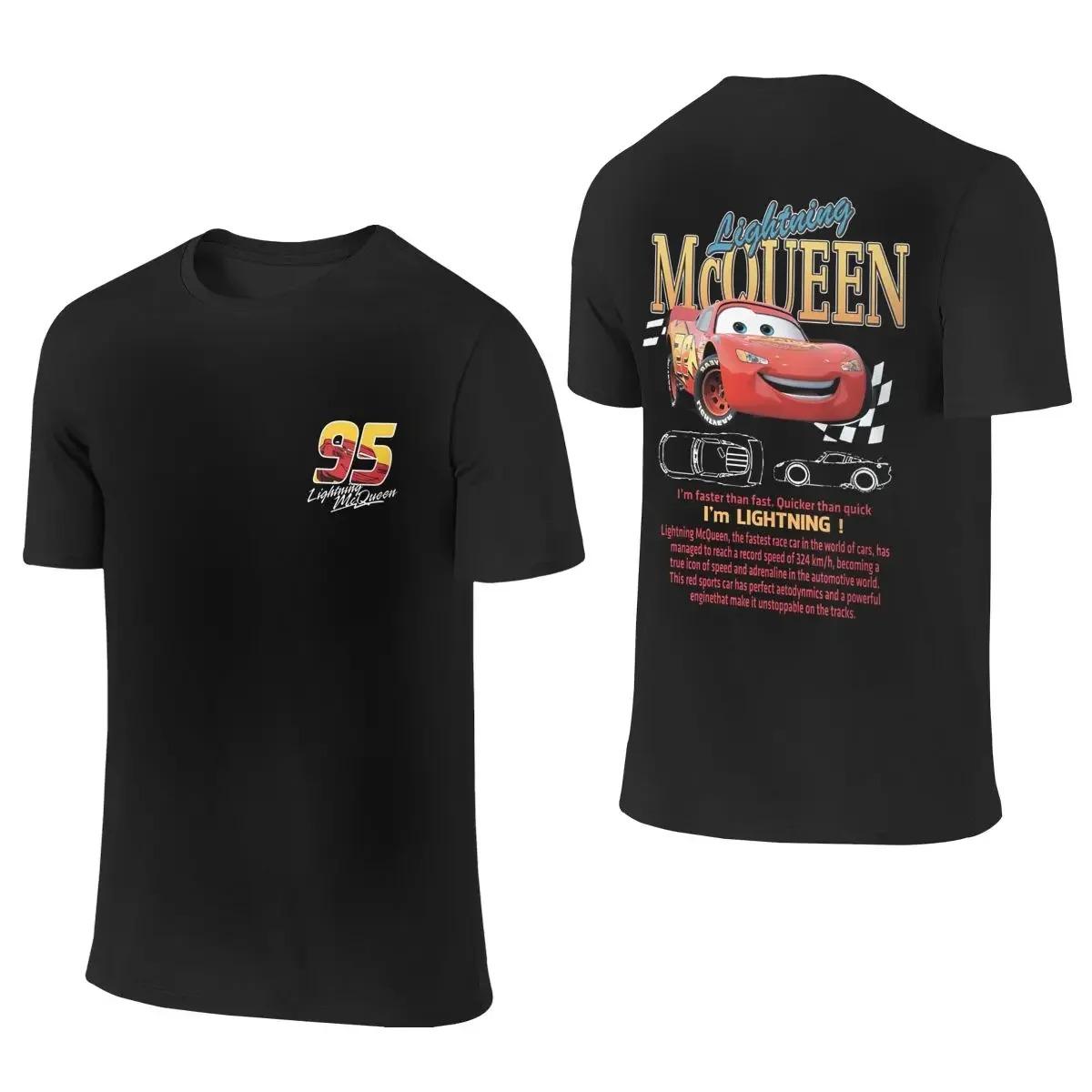 Sommer Lightning McQueen und Sally T-Shirt für Paare Mcqueen Sally T-Shirts Beidseitiger Druck T-Shirt für Damen Herren Baumwolle Oversized Kurzarm S navy blau