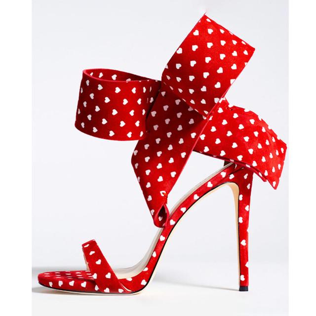 Neu Große Größe 34 -43 Satin Bowknot Sandalen Mode Marke Laufsteg 8cm /11cm High Heels Frauen Schuhe sexy Strass High Heels 38