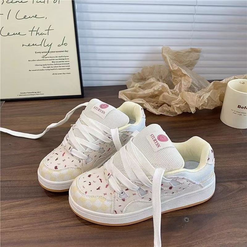 Klassische Internet-Berühmtheit weiße Schuhe Damen Canvas-Schuhe 2025 Nische lässig gestreifte Board-Schuhe ins Trend Paar Brotschuhe 38