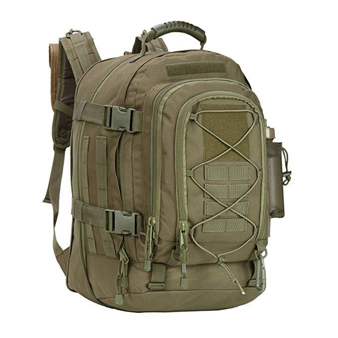 Extra großer taktischer Rucksack mit 60 l Fassungsvermögen für Herren und Damen, Outdoor, wasserabweisend, Wanderrucksäcke, Reiserucksack, Laptop-Rucksäcke