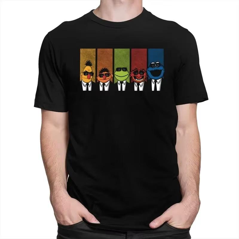 Reservoir Muppets T-Shirt für Herren Kurz 2026 Neue Ärmel Sommer T-Shirt Stilvolles Anime Cartoon T-Shirt Figurbetont Reines Baumwoll-T-Shirt -... 3XL bunt