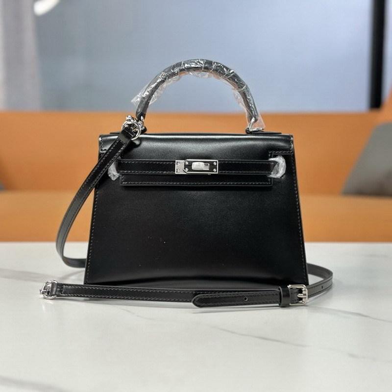 2025 neue Leder Rindsleder Damen Tasche Mini Tasche BOX Glänzend Leder Lackiert Leder Tasche + handtasche Schulter Tasche 25CM+2 shoulder straps silber/schwarz