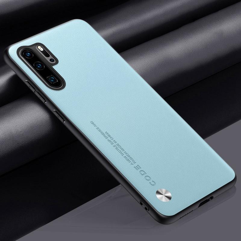 Luxus PU Ledertasche für Huawei P30 Pro Rückseite Matte Silikon Vollschutz Handyhülle für Huawei P30 P30Pro Coque For Huawei P30 Pro