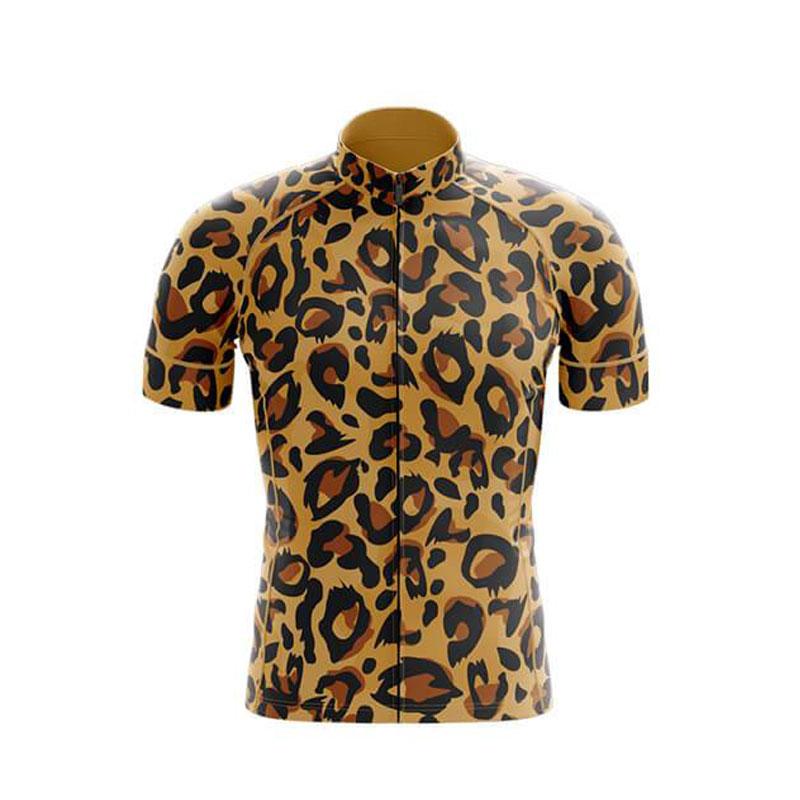 Leopardenmuster Fahrradbekleidung Set 2026 Sommer Radsportkleidung Herren Kurzarm Radtrikot Set Mountainbike Fahren Sportbekleidung XXL