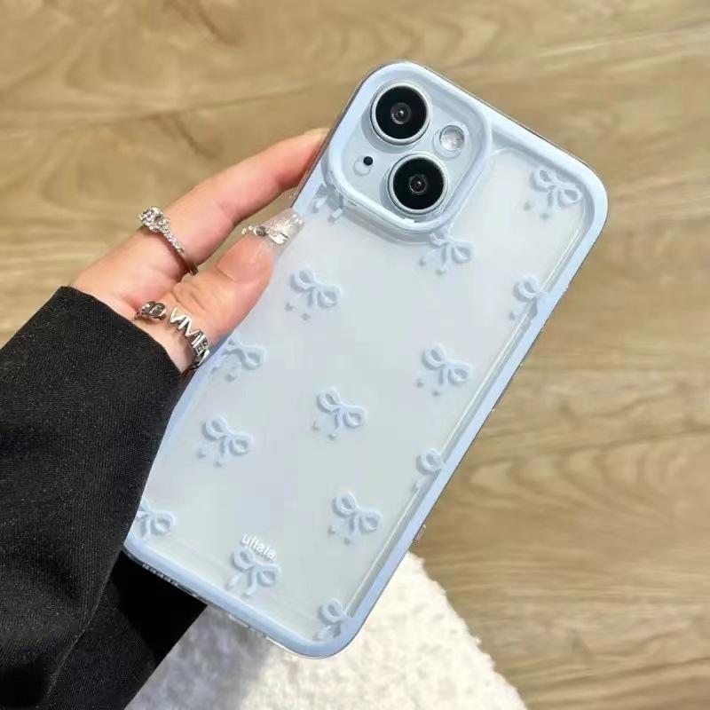 Süße Lila Rosa Schleife Weiche Klare Hülle Schutz für IPhone 15 14 13 12 11 14 Pro Max Weiche Kamera Schutzhülle für IPhone 15 iPhone XS Max