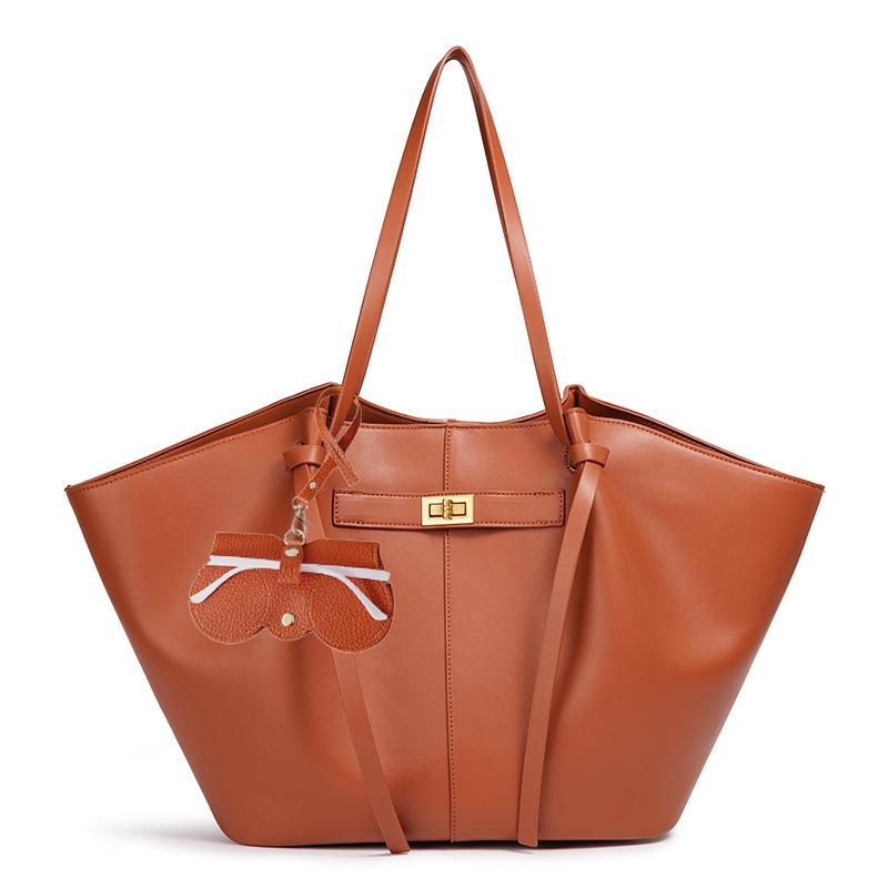 Marken-Designer-Schulter-Tragetaschen für Damen Weiches PU-Leder Große Kapazität Shopper-Tragetasche Achsel 2025 Luxus-Designer-Handtaschen braun