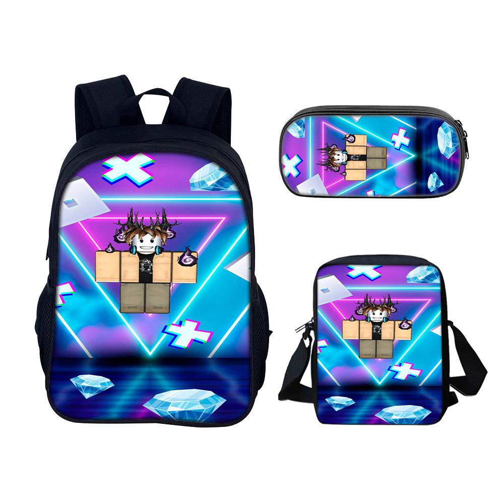 Roblox Anime Dreiteiliges Set für Jungen, Mädchen und Grundschüler (Auf Lager) ROBLOX New 40 Single Layer Three-piece Set