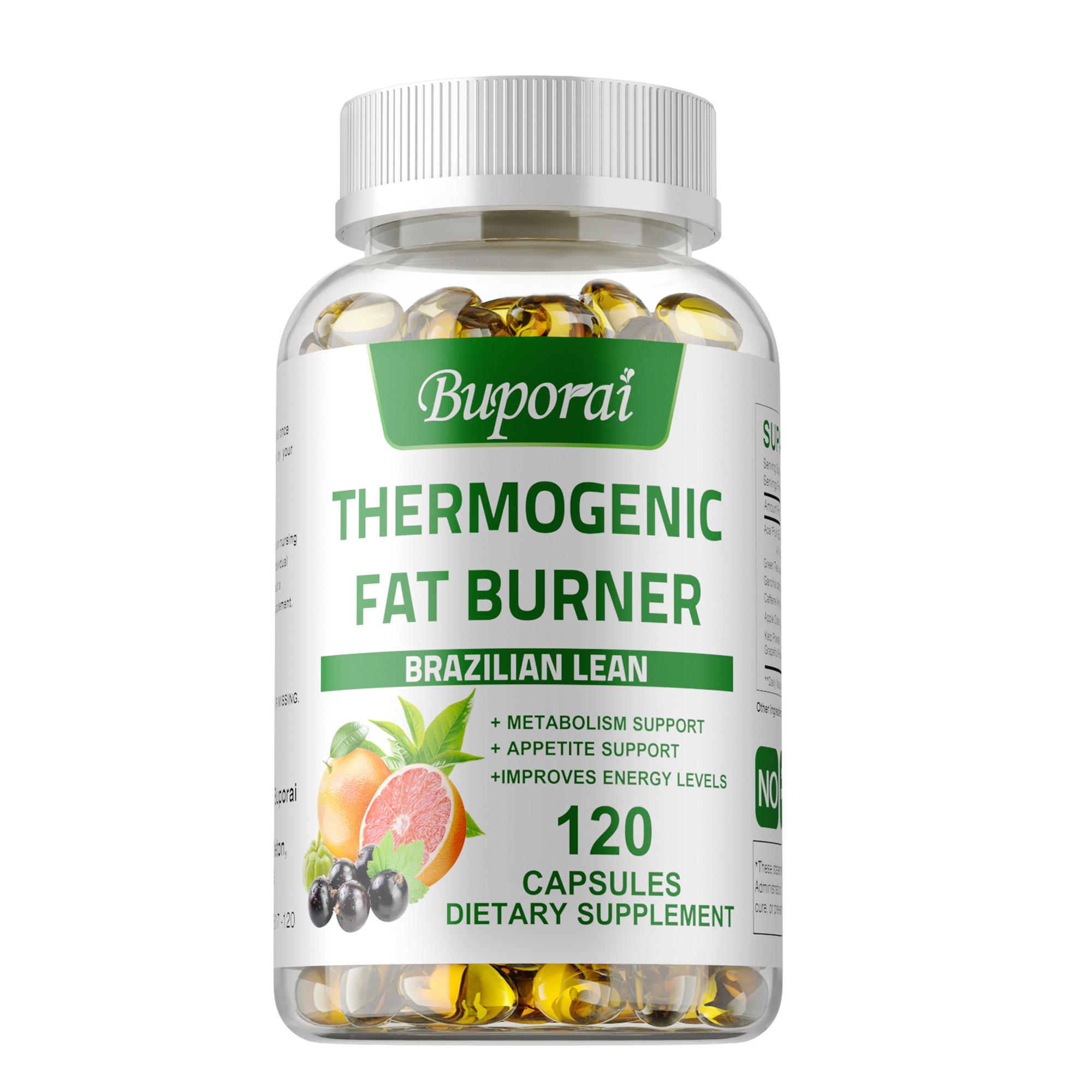 Fettverbrenner Brazilian Lean, Abnehmpillen - Rosa roxburghii, grüner Tee, Garcinia, Taillentrimmer & Nahrungsergänzungsmittel gegen Blähungen für Frauen & Männer 120 white