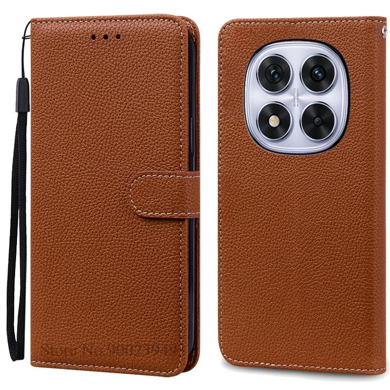 Für Redmi Note 14 Pro Hülle Xiaomi Redmi Note 14 Pro Plus 5G Hülle Leder Flip Wallet Cover Für Redmi Note 14 Pro 4G Hülle Fundas Note 14 Pro Plus 5G braun