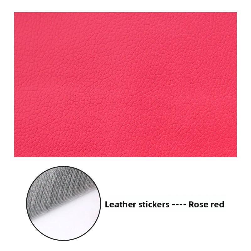 Selbstklebender Reparaturflicken aus Kunstleder in großer Größe für Sofa, Autositz, Motorradsitz, Kopfteil 10*20 rose rot