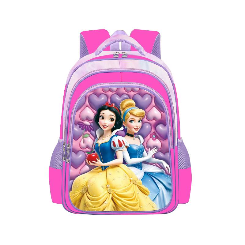 Disney Mickey Stitch und Disney Prinzessin Kinderrucksack Jungen Mädchen Cartoon Schultaschen 42x32x16cm pink