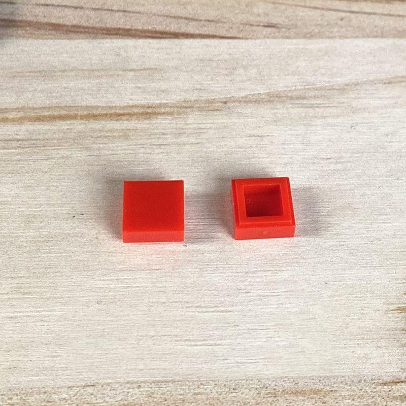 200 STÜCKE 1x1 Ziegel Flache Fliesen Glatte 1*1 Bausteine ​​DIY Pädagogisches Kreative Teile Spielzeug für Kinder Kompatibel 3070 rot