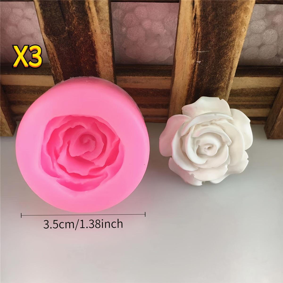 Blütenblüte Rosenform Silikon DIY 3D Kuchenform Fondant Seife Cupcake Süßigkeiten Schokolade Gelee Dekoration Backwerkzeug Formen white