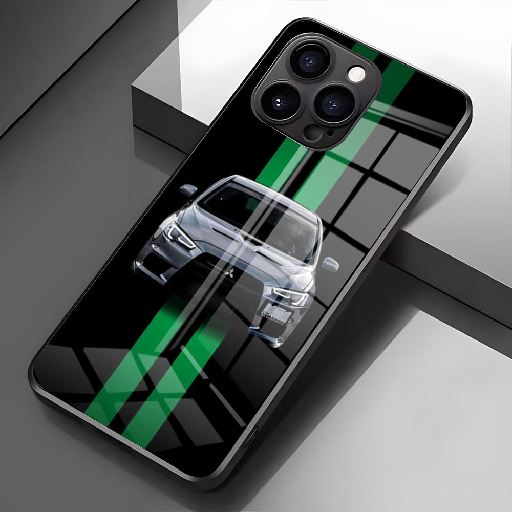 JDM B-B-MitsubishiES Handyhülle Für IPhone 17 Pro Max 16 15 14 Pro Max 13 11 X Xs Xr 8 7Plus Glasabdeckung iPhone 14 Pro