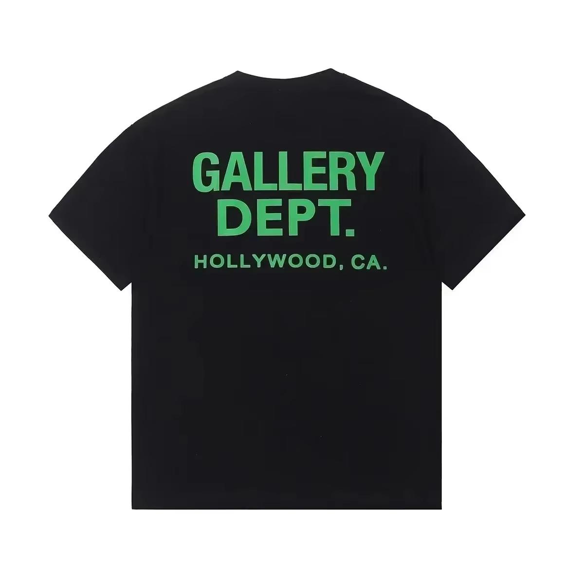 2026 Sommer Mode Trendiges T-Shirt Vintage High Street T-Shirt Gallery Dept Bedrucktes Shirt Mode Buchstaben Druck T-Shirt Lässiges Rundhals-T-Shirt 4XL green