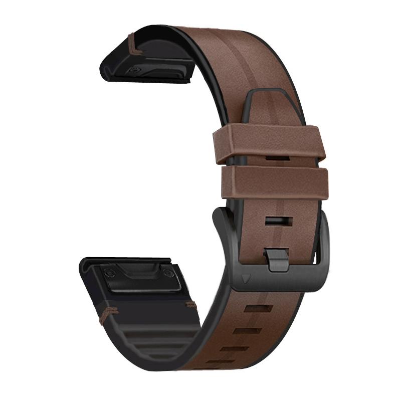 Uhrenarmband 22mm 26mm Lederarmband für Garmin Fenix 5 5X Plus 6 6X 7 7X Pro Smartwatch-Armband für Garmin EPIX Quatix 7 Pro/Tactix 7 22mm