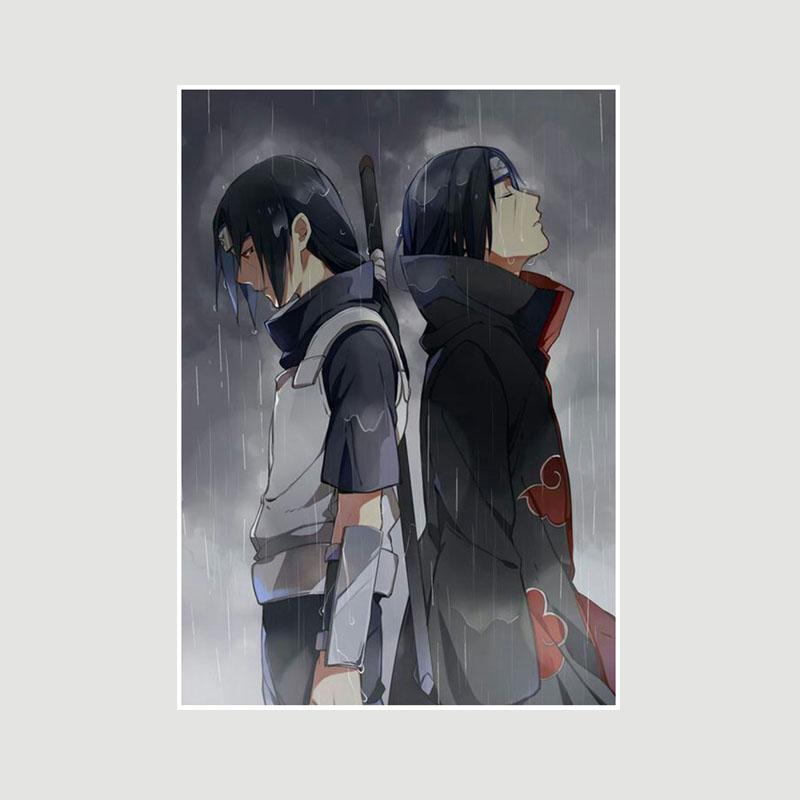 Moderne Wohnkultur Anime Figur Poster Weiß Papier Boruto Uchiha Itachi Poster Wand Kunst Gemälde Bilder Schlafzimmer Cafe Bar Hotel Dekoration Wandbild 42x30cm