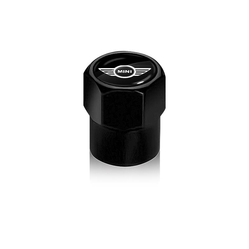 4 Stück Auto Ventilkappenkappen Abdeckung Wasserdicht Autozubehör Für MINI JCW CLUBMAN COUNTRYMAN CLUBVAN VAN Vision Urbanaut COUPE schwarz