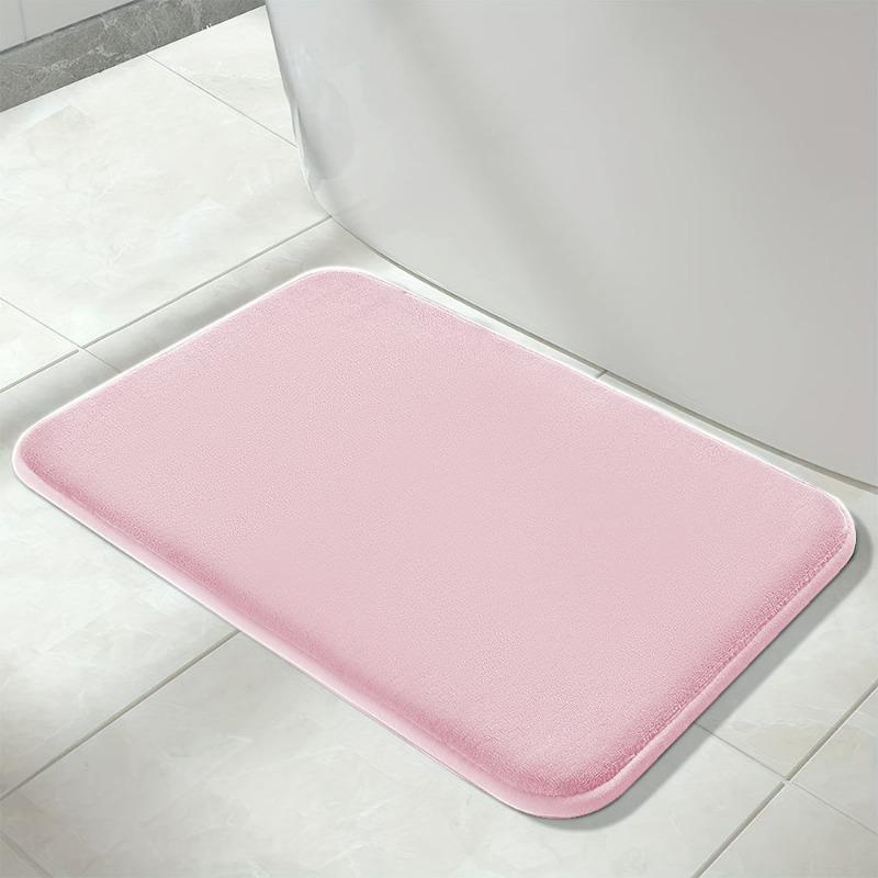 Badezimmermatte Bad Rutschfeste Teppiche Im Waschbecken Badewanne Seitenboden Teppich Duschraum Fußmatte Memory Foam 3D Pad 40cm*60cm rosa