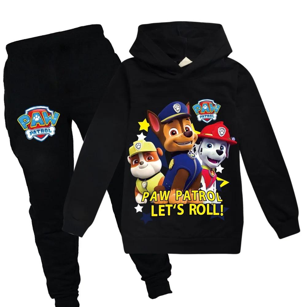 Kinder Hoodie Mädchen Kleidung Kinderkleidung Paw Patrol Hoodies Set Herbst Anzug Jungen Kapuzenpullover Lässige Hose Pullover Set Kostüm 100 brown