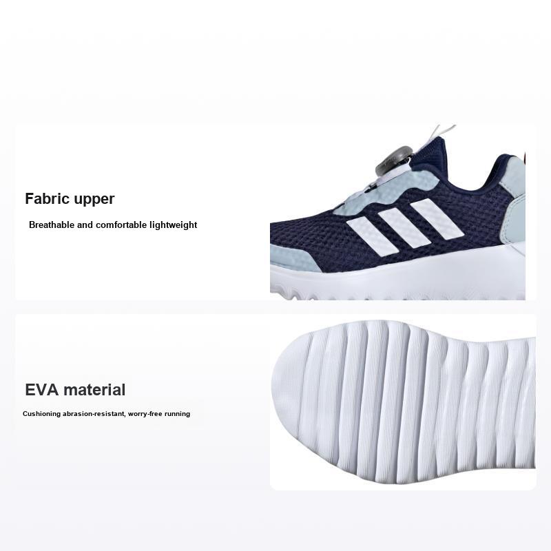 Adidas Activeflex Boa 3.0 Bequeme Vielseitige Stoßdämpfende Strapazierfähige Low-Top Kinder Laufschuhe Kinder Laufschuhe Grau Weiß Blau ID3378 30½