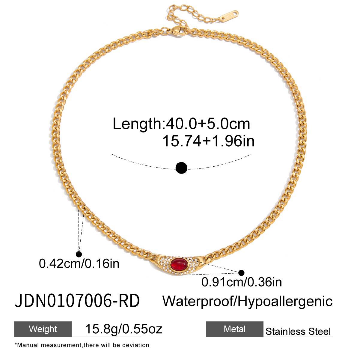 Youthway Vintage Glasstein Kristall Anhänger Halskette für Damen Vergoldete Edelstahl Halskette Modeschmuck Geschenk beige