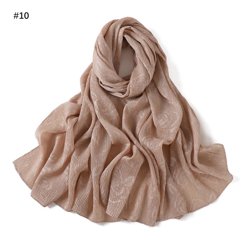 Große Größe Seidiger Satinschal Damen Einfarbig Foulard Femme Luxus Hijab Lange Bandana Abendpartykleid Schals und Stolen brown