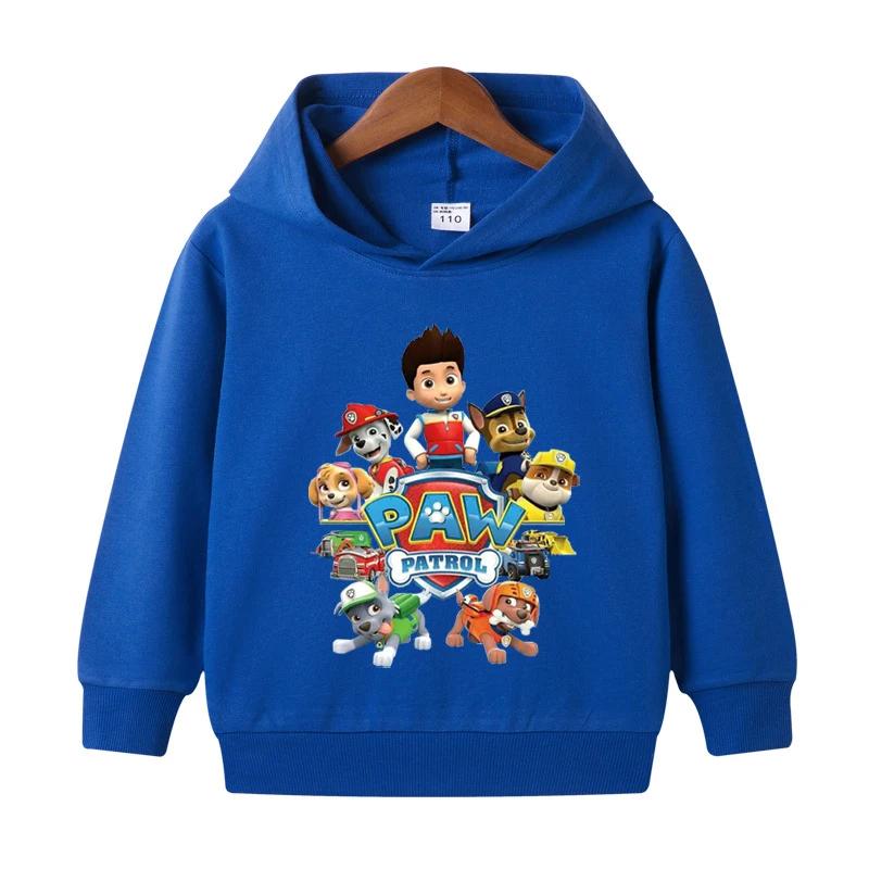 Kinder Paw Patrol Hoodie Kinderkleidung Für Mädchen Baby Jungen Kleidung Frühling Herbst Sweatshirts Jungen Cartoon Kleidung Hoodie 140 reinfarbig
