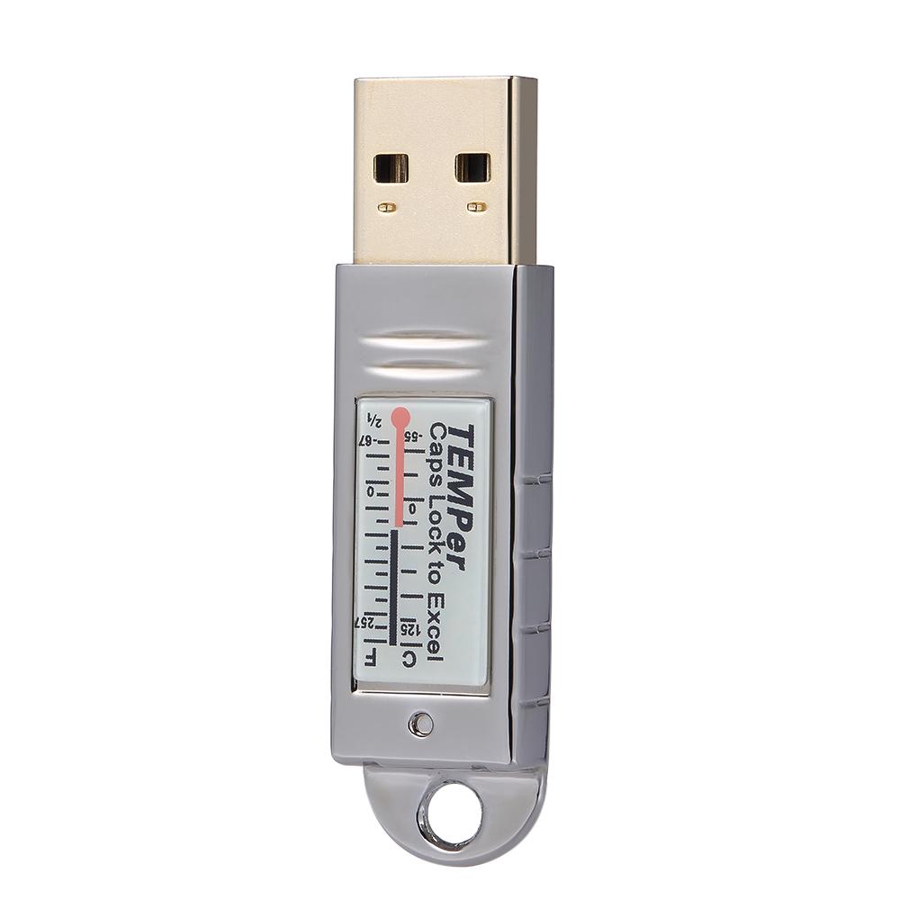 USB-Thermometer-Hygrometer-Temperatursensor-Datenlogger-Recorder Silber silber