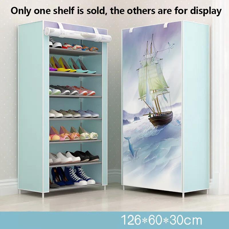 126 cm hoher wasserdichter Lagerregal-Schrank aus Edelstahl, Schuhregal, Kleiderständer, moderner Kleiderbügel