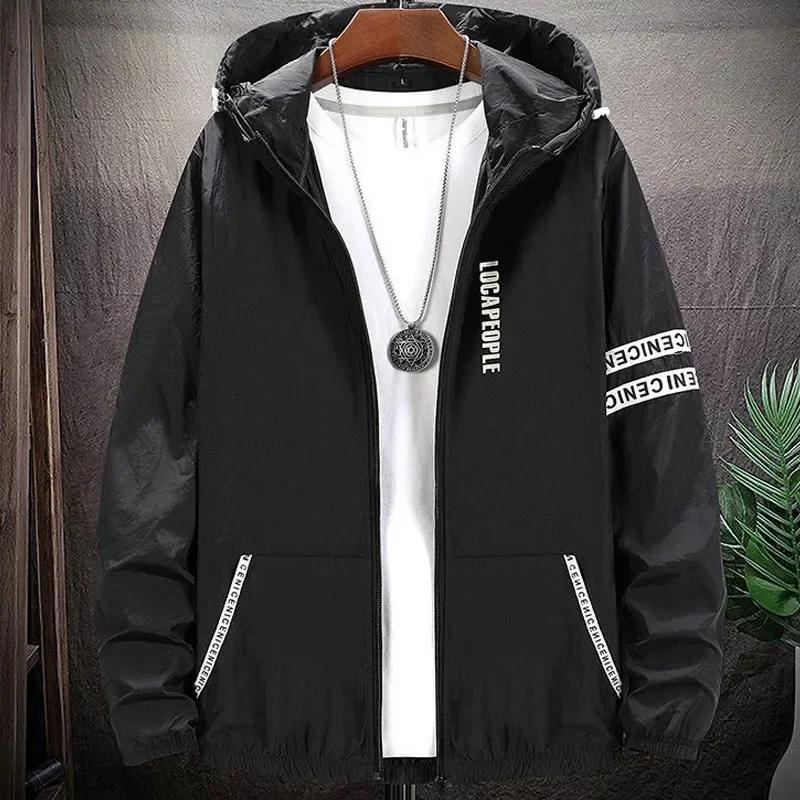 9XL Große Größen Jacken Herren Sommer Dünn Mit Kapuze Windbreaker Leichte Jacken Mann Große Größe 7XL 8XL Jacken XL white