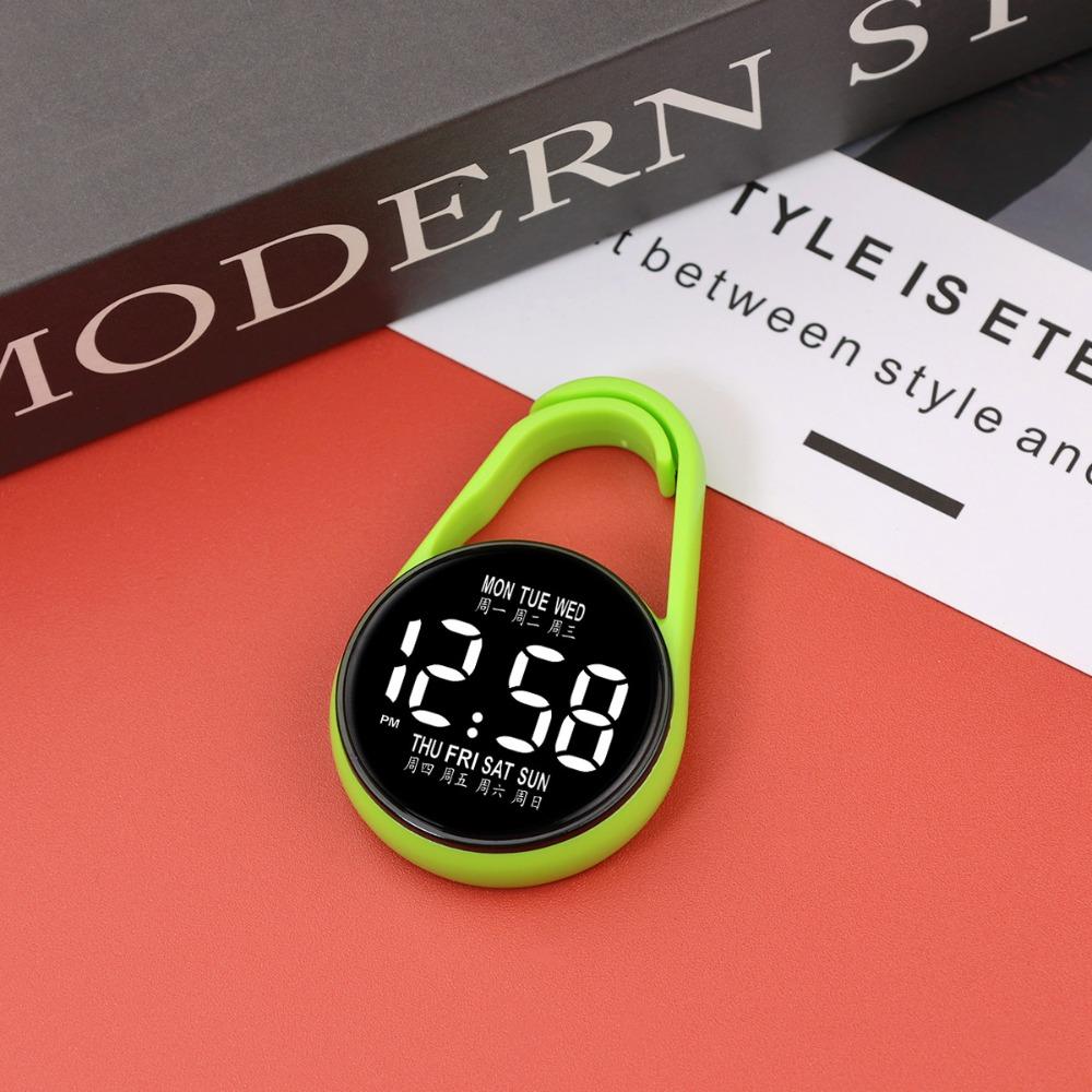 LED Elektronische Hängeuhr Digitalanzeige Leuchtende Taschenuhr Taschenuhr Stilvolles Accessoire grün