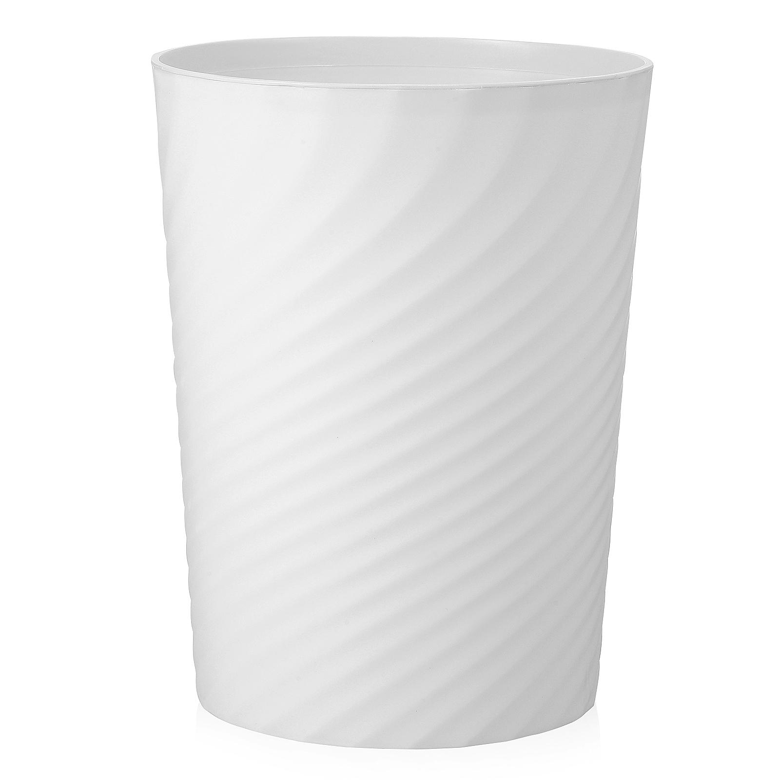 Haushalt Mülleimer im nordischen Stil Moderne Wohnzimmer Schlafzimmer (große Größe 12l Weiß) Mülleimer für runden Aschenbecher white