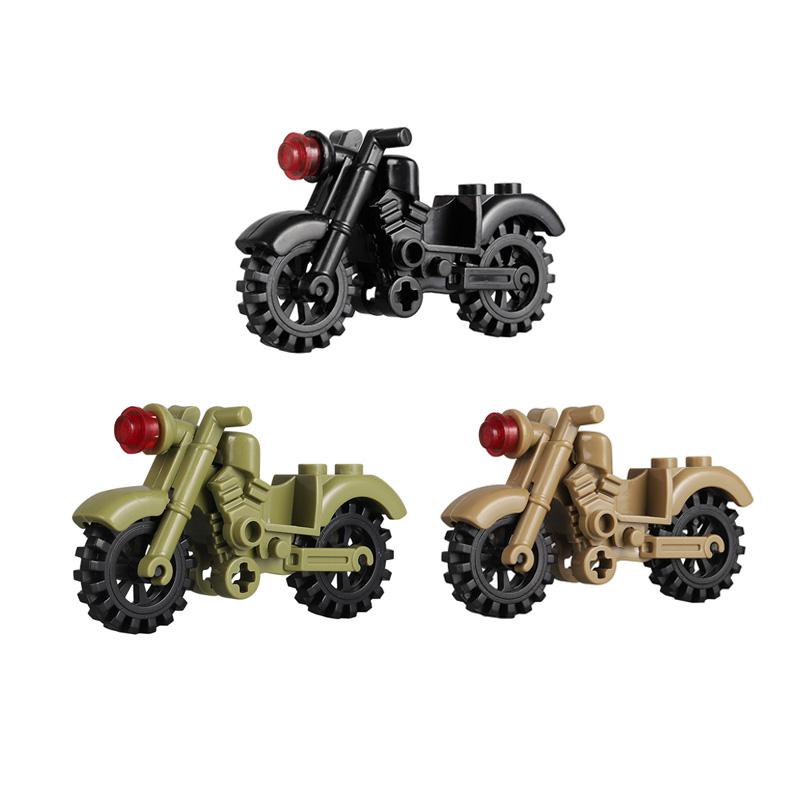 Militär WW2 Mini Figur Motorrad Motorrad Bausteine Ziegel Modell Kinder Erwachsene Geburtstag Kindertag Geschenke No Box