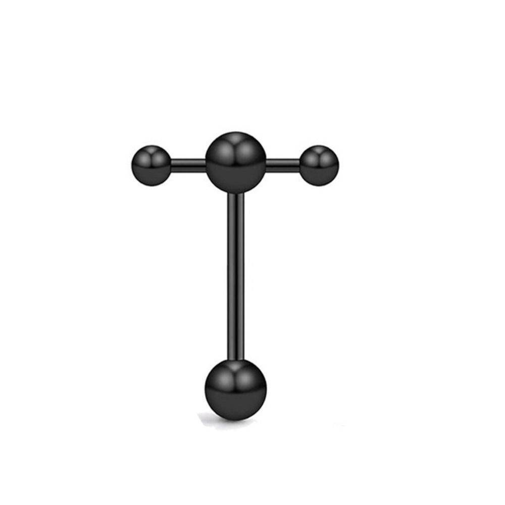 Kreativer Frauen Zungenpiercing Edelstahl Zungenpiercings Zungenring Piercing Schmuck Hantel Zungenpiercing Körperschmuck schwarz