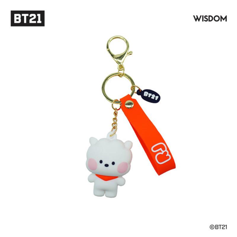 BTS BT21 Offizieller Minini Figur Riemen Schlüsselanhänger Figur Schlüsselanhänger Authentisch RJ