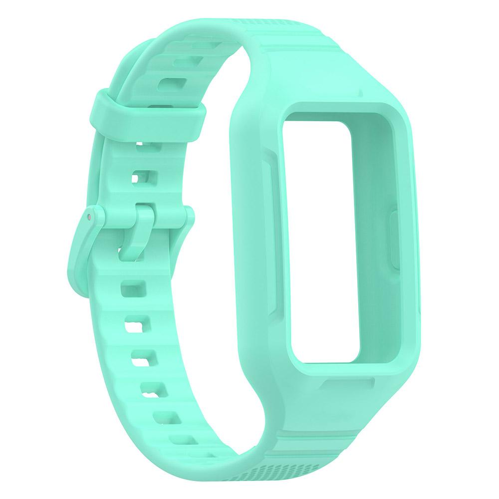 Silikonarmband für Huawei Band 9 8 7 6 Armband Armband für Honor Band 6/Honor Band 7 Integriertes Band + Hülle Huawei Band 6/7/8 minze, grüne