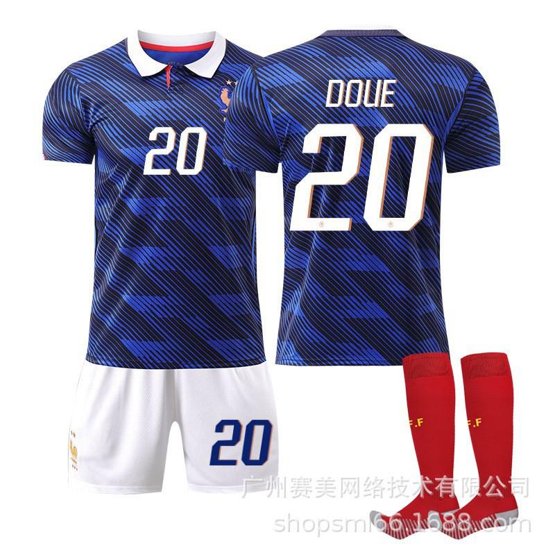 Fußball-Weltcup-Team Heim-Mbappé-Trikot Kinderkleidung 10 Olliseden Beleyerki 18#