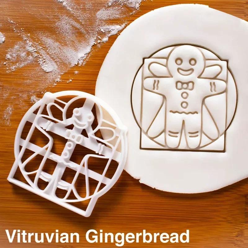 Weihnachts-Lebkuchen-Ausstechformen, Schneeflocke, Weihnachtsmann, Kunststoff, Plätzchenform, Keksstempel, Weihnachtsküche, DIY-Backzubehör